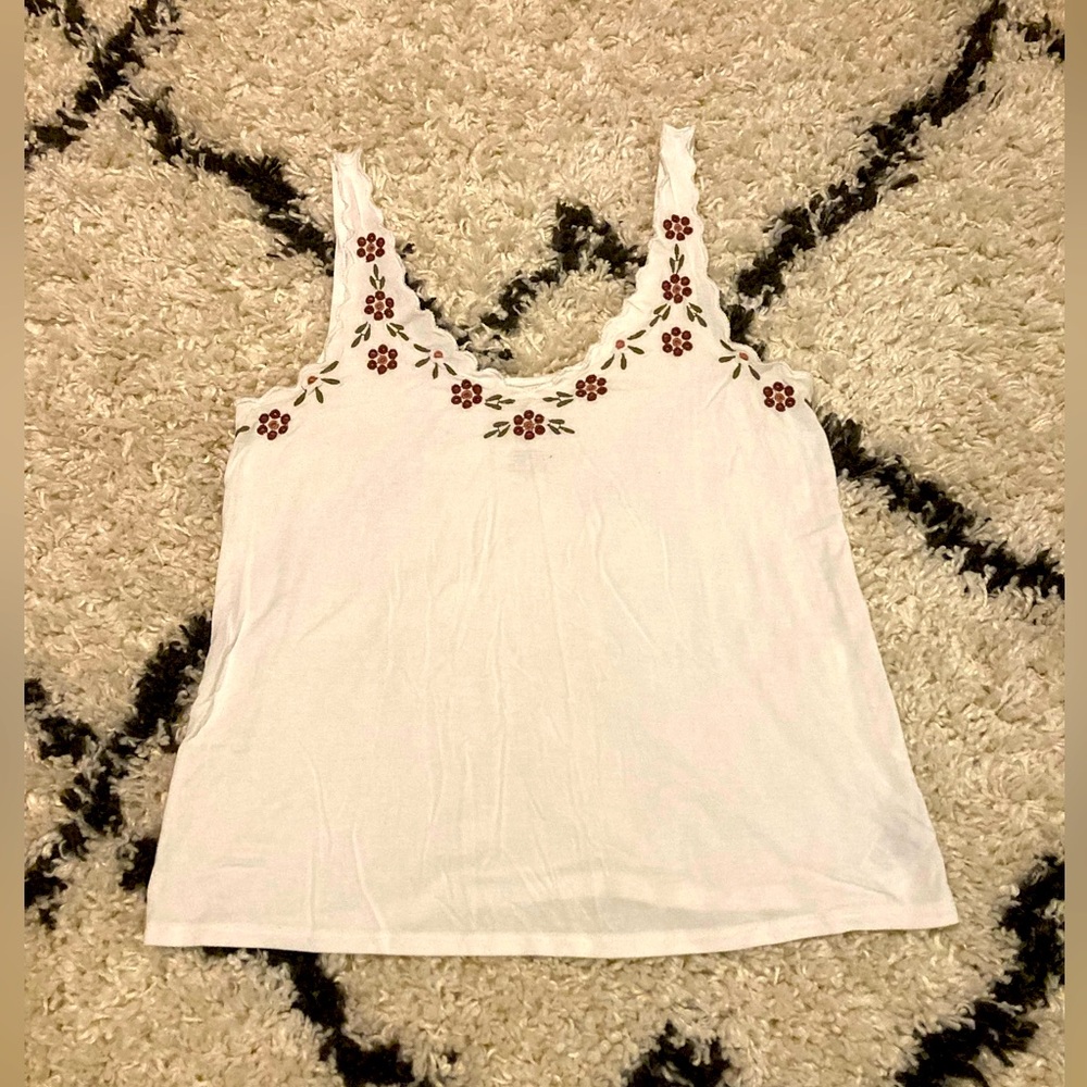 American Eagle soft and sexy embroidered tank top